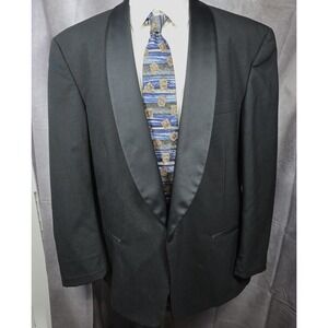 Gingiss Formalwear Blazer Mens 48 Black NFL Team By Lord West Vintage 90s